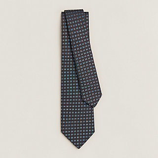 エルメス　CRAVATE FACONNEE TWIL FACONNEE Hermes Cravate Faconnee H Bleu Jean Tie 8CM | The Luxury Flavor